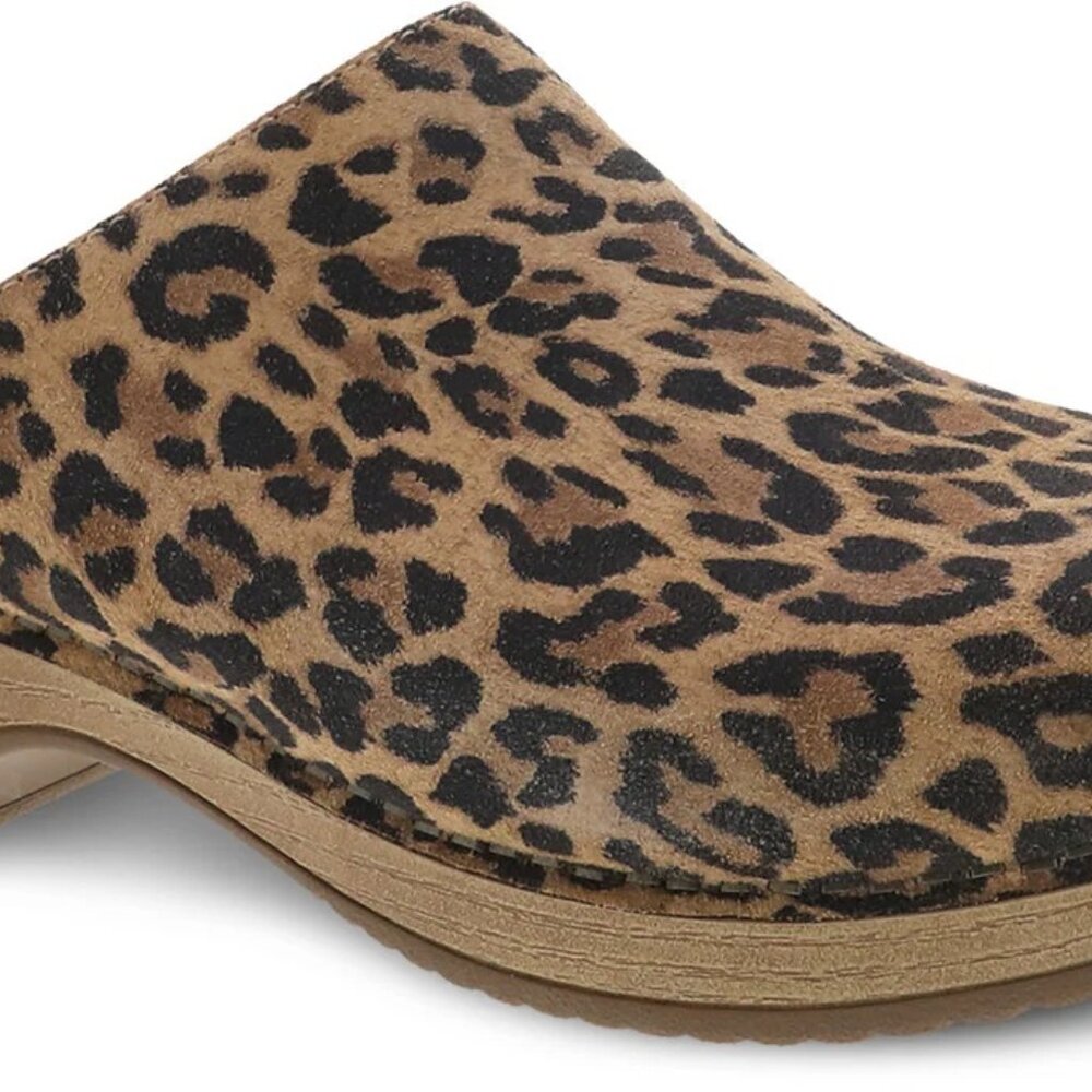 Dansko Leopard Print Backless Clog